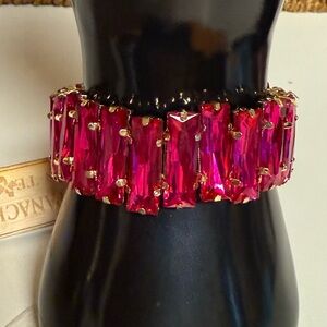 Pink Panache Elegant Pink and Gold Bracelet
